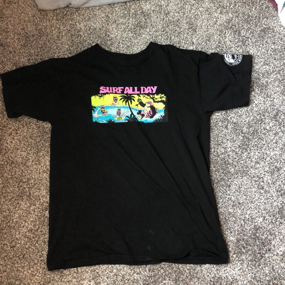 Surf all day rage all night tee, men’s medium